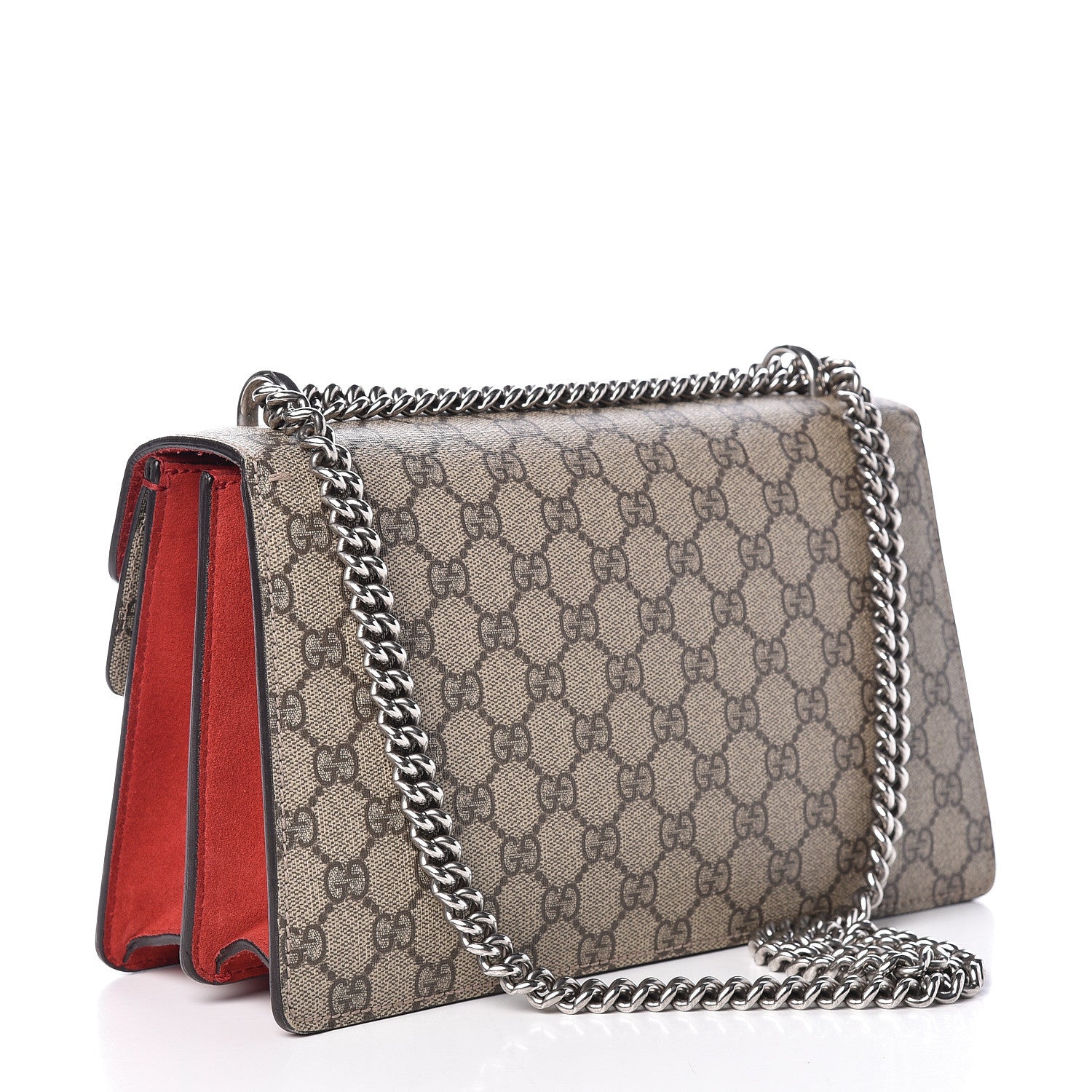 Gucci GG Supreme Monogram Small Dionysus Shoulder Bag Red 3 of 15
