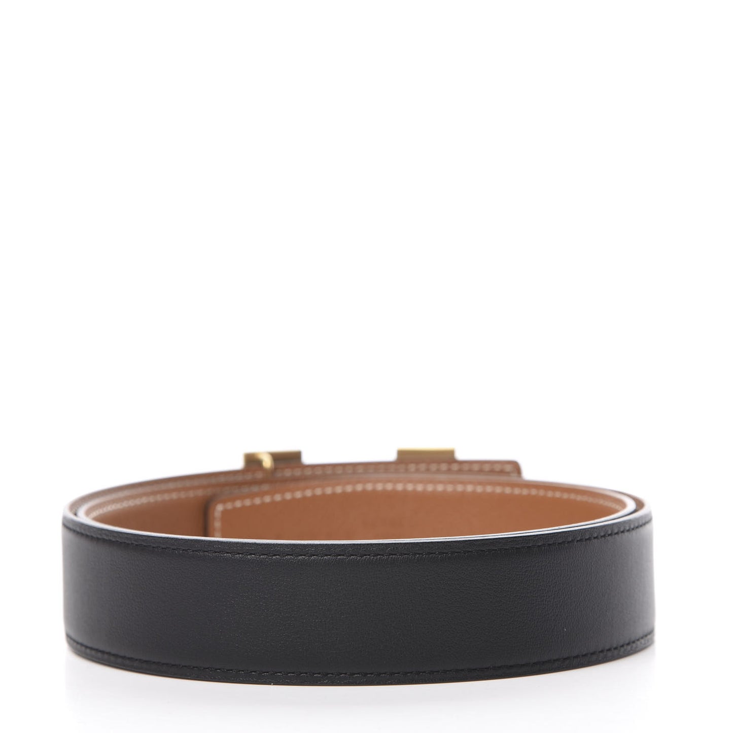 Box Epsom 32mm H Belt 80 32 Black Gold