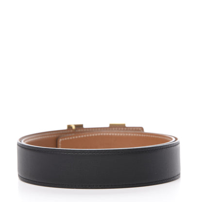 Hermes Box Epsom 32mm H Belt 80 32 Black Gold 2 of 8