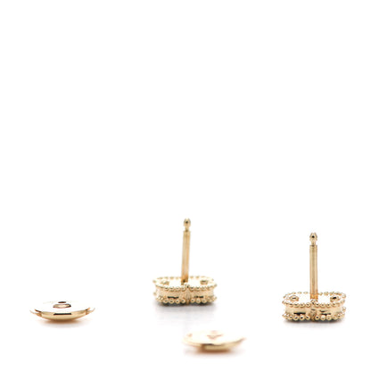 Van Cleef & Arpels 18K Yellow Gold Black Onyx Sweet Alhambra Earrings 3 of 5
