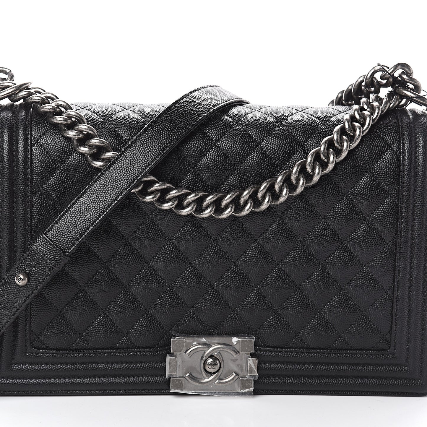 Caviar Quilted New Medium Boy Flap Black