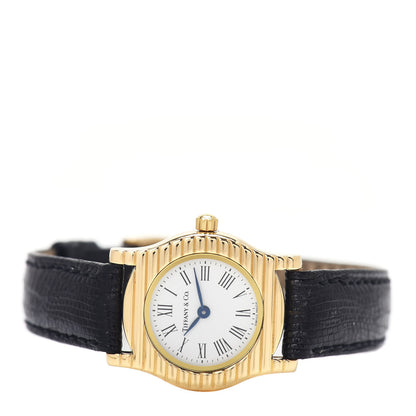 Tiffany 18K Yellow Gold Lizard 24mm Dress Quartz Watch 2 of 4