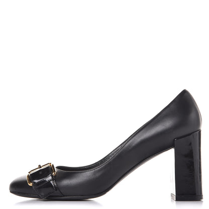 Louis Vuitton Calfskin Buckle Pumps 36.5 Black 1 of 10