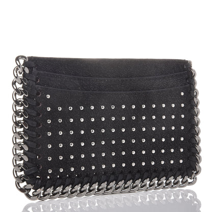 Stella McCartney Shaggy Deer Studded Falabella Card Case Black 3 of 7