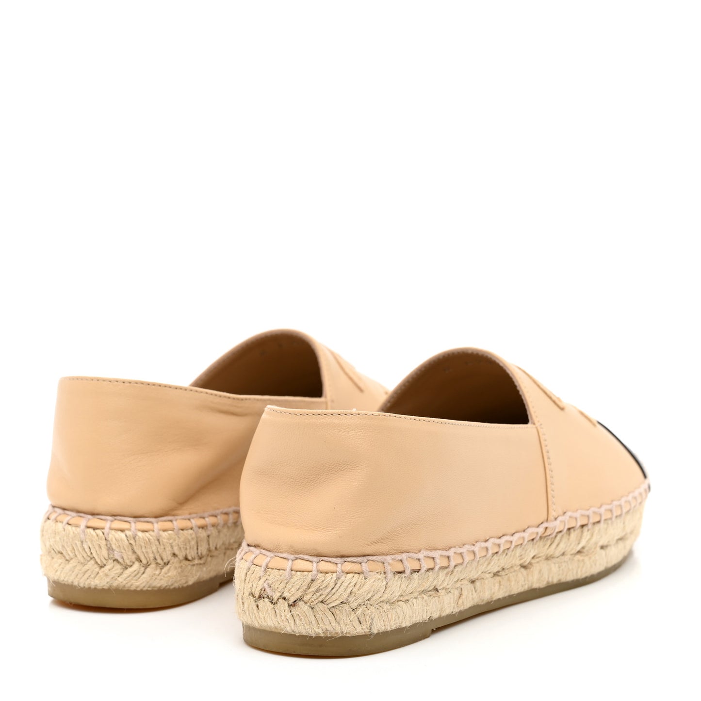 Lambskin CC Espadrilles 36 Beige Black