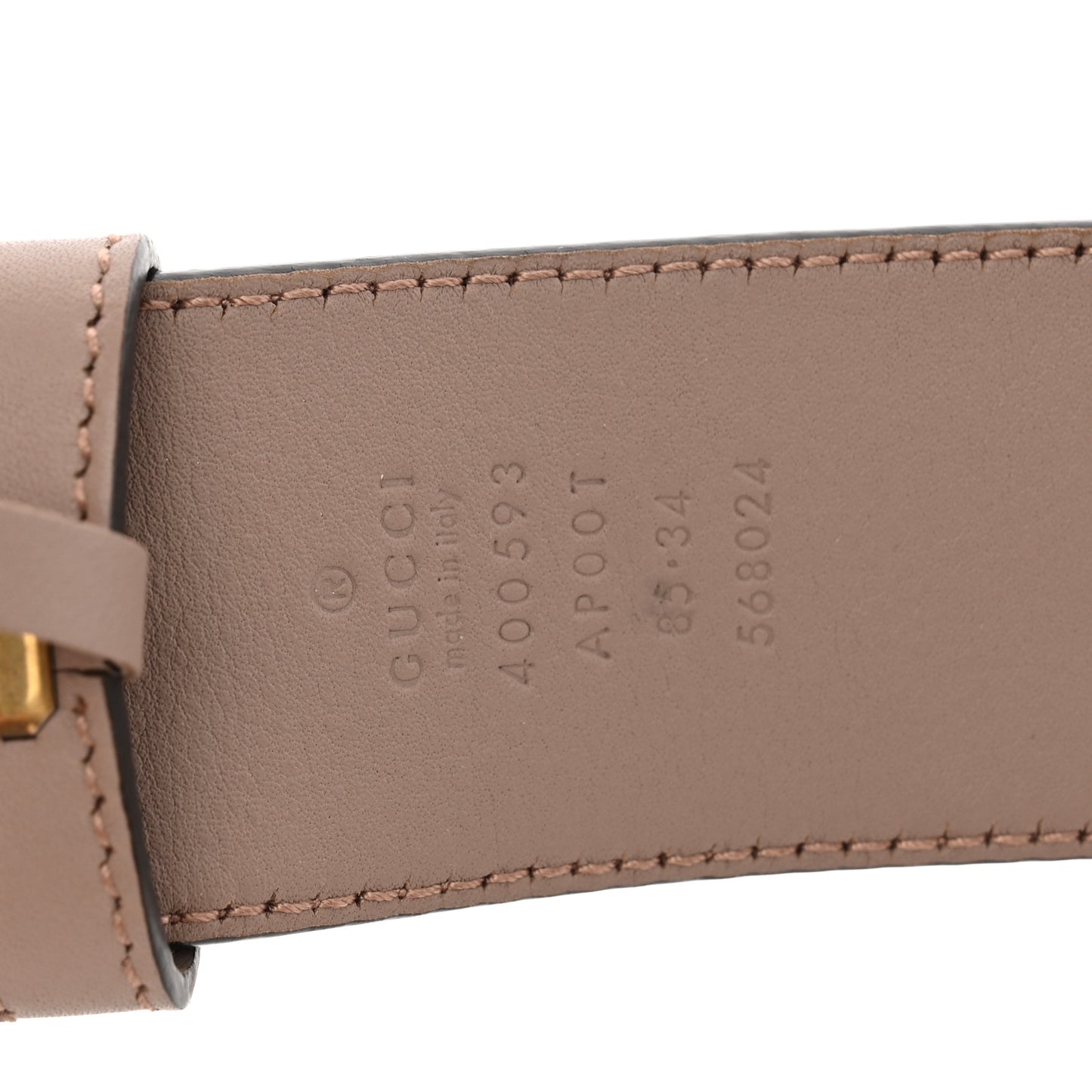 Calfskin Double G 40mm Belt 85 34 Porcelain Rose