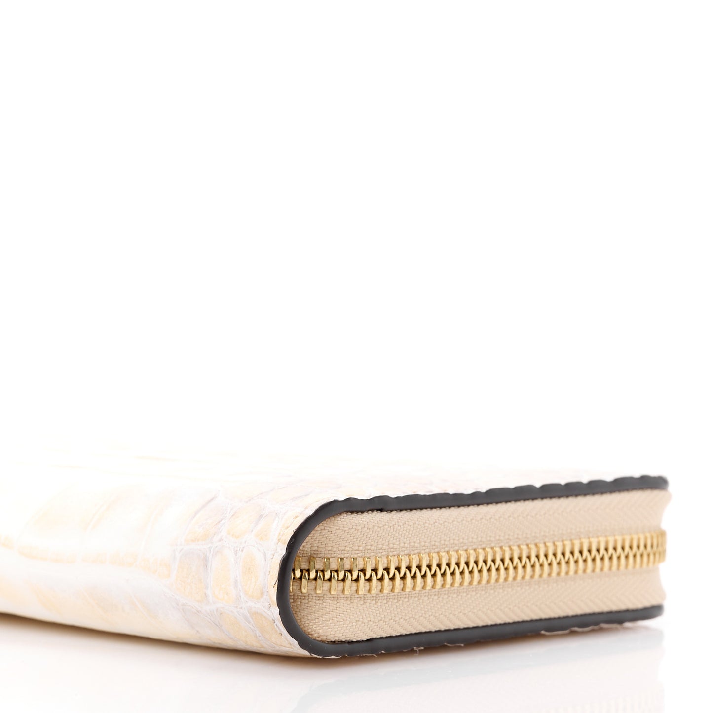 Crocodile Zippy Wallet Pearl
