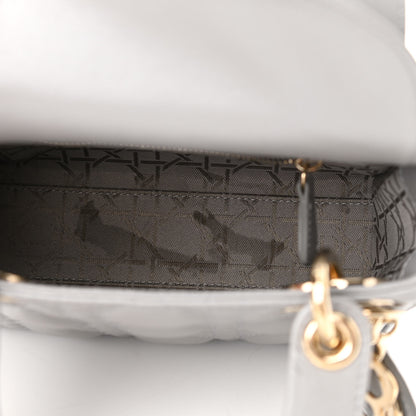 Christian Dior Metallic Lambskin Cannage Mini Lady Dior Grey 5 of 10