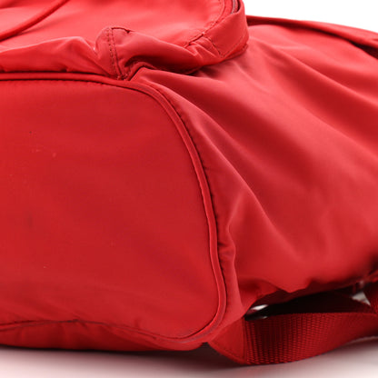 Prada Tessuto Nylon Vela Saffiano Mini Single Snap Buckle Backpack Rosso 10 of 10