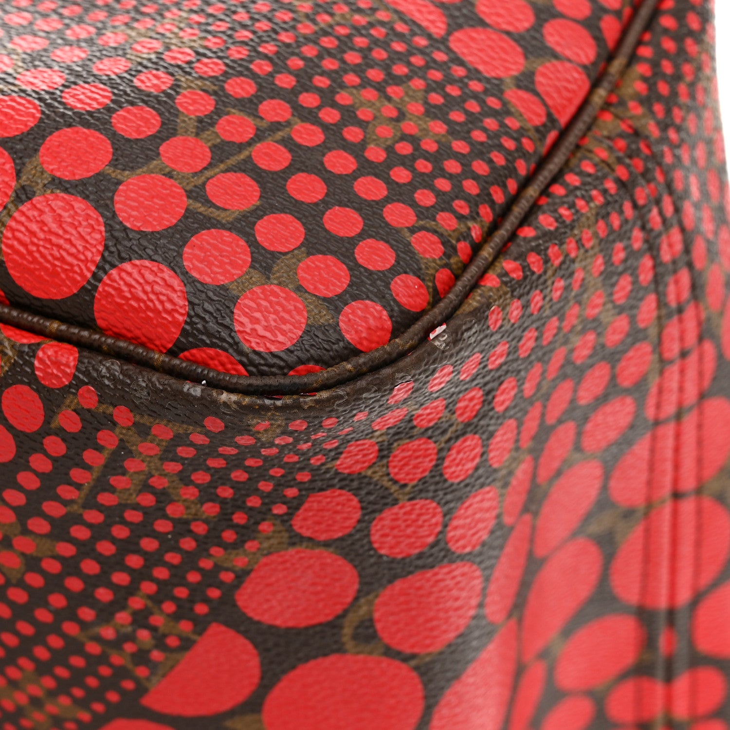 Louis Vuitton Monogram Kusama Waves Neverfull MM Red 13 of 21