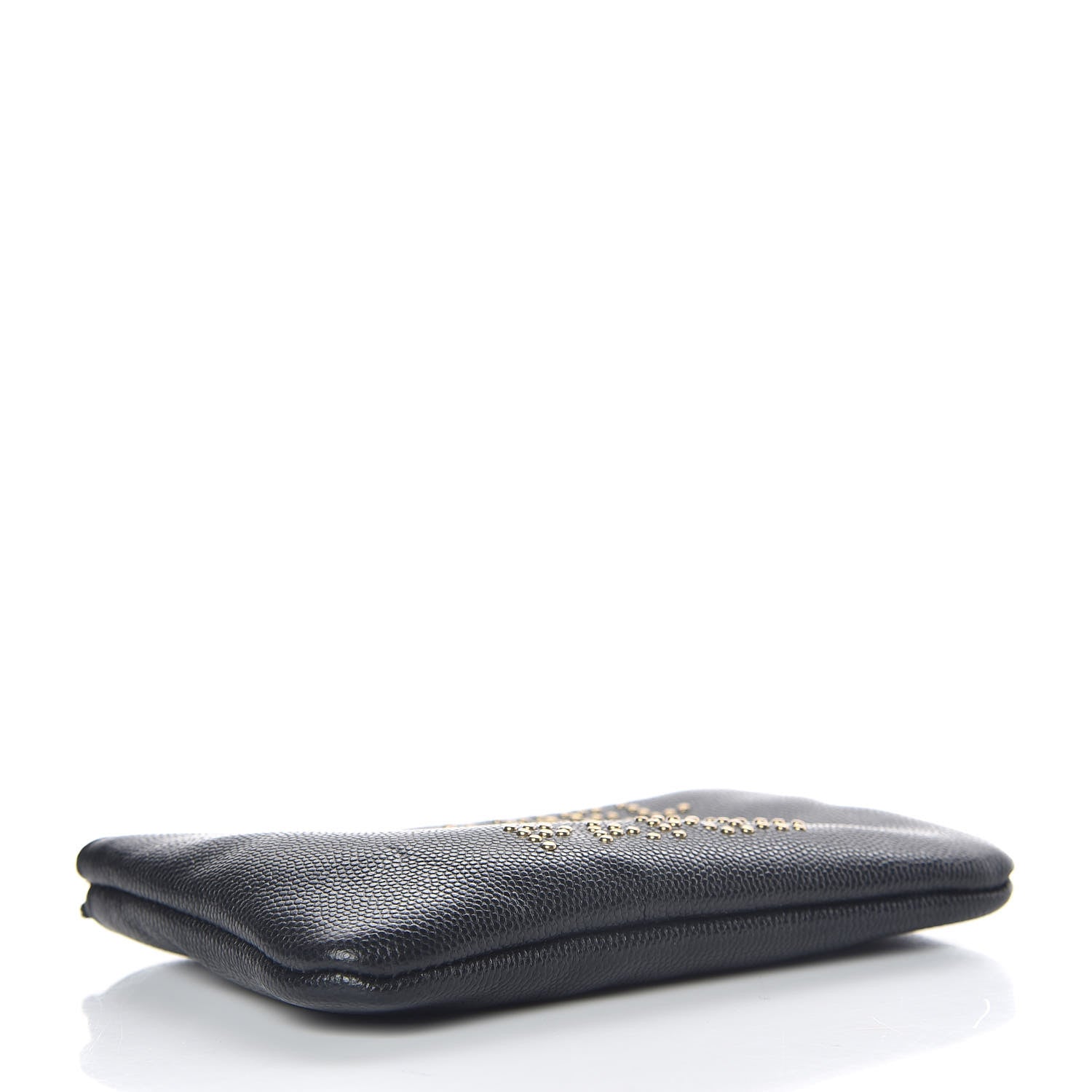 Chanel Caviar Studded Deauville Cosmetic Pouch Black 4 of 8