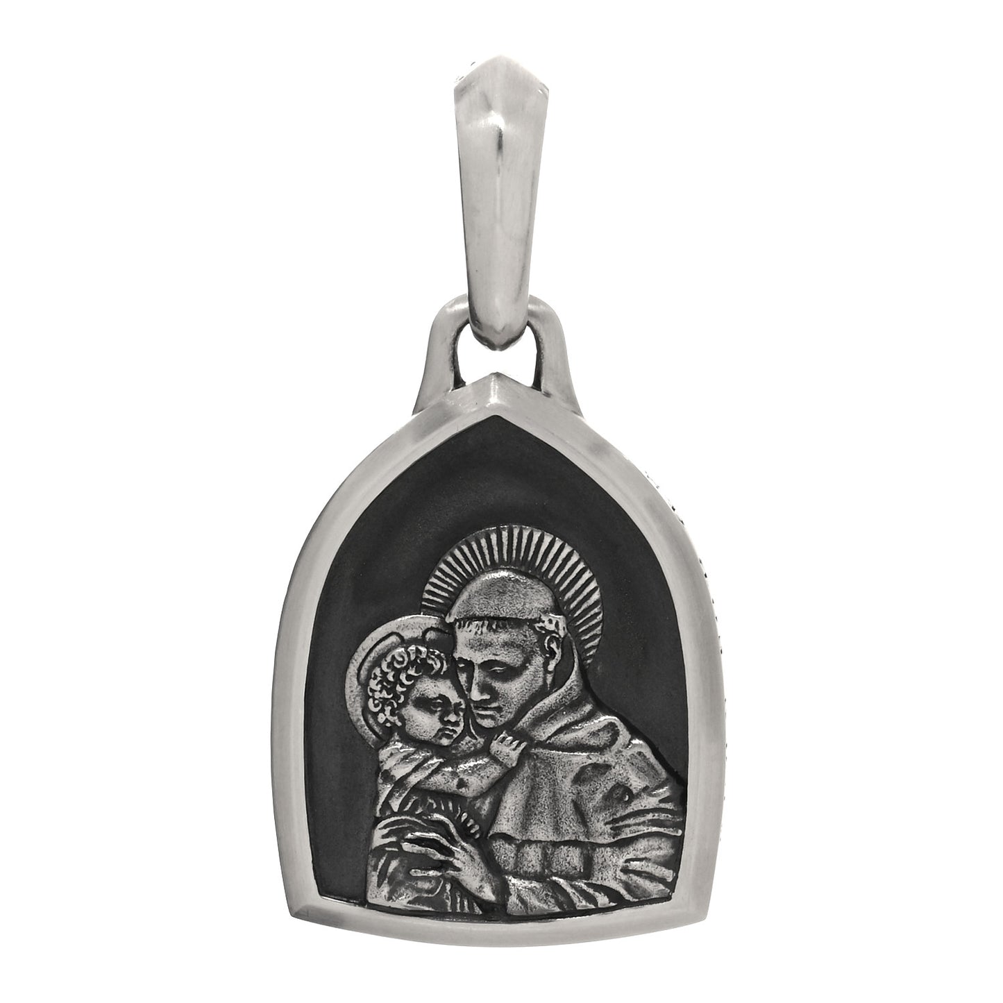 Sterling Silver St. Anthony Amulet Pendant