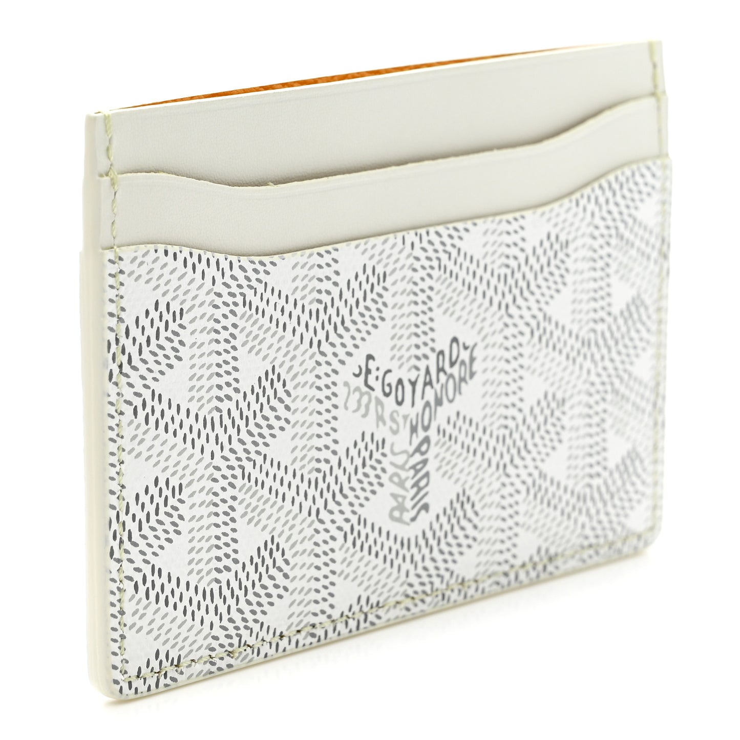 Goyardine Saint Sulpice Card Holder White