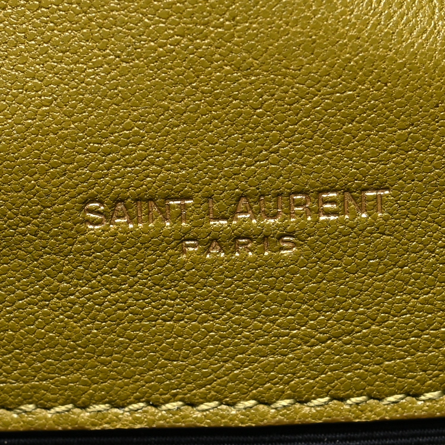 Saint Laurent Sheepskin Matelasse Chevron Monogram Medium College Bag Olive 5 of 10