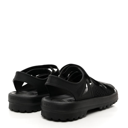 Gucci Rubber Honeycomb Mens Sandals 7 Black 5 of 8