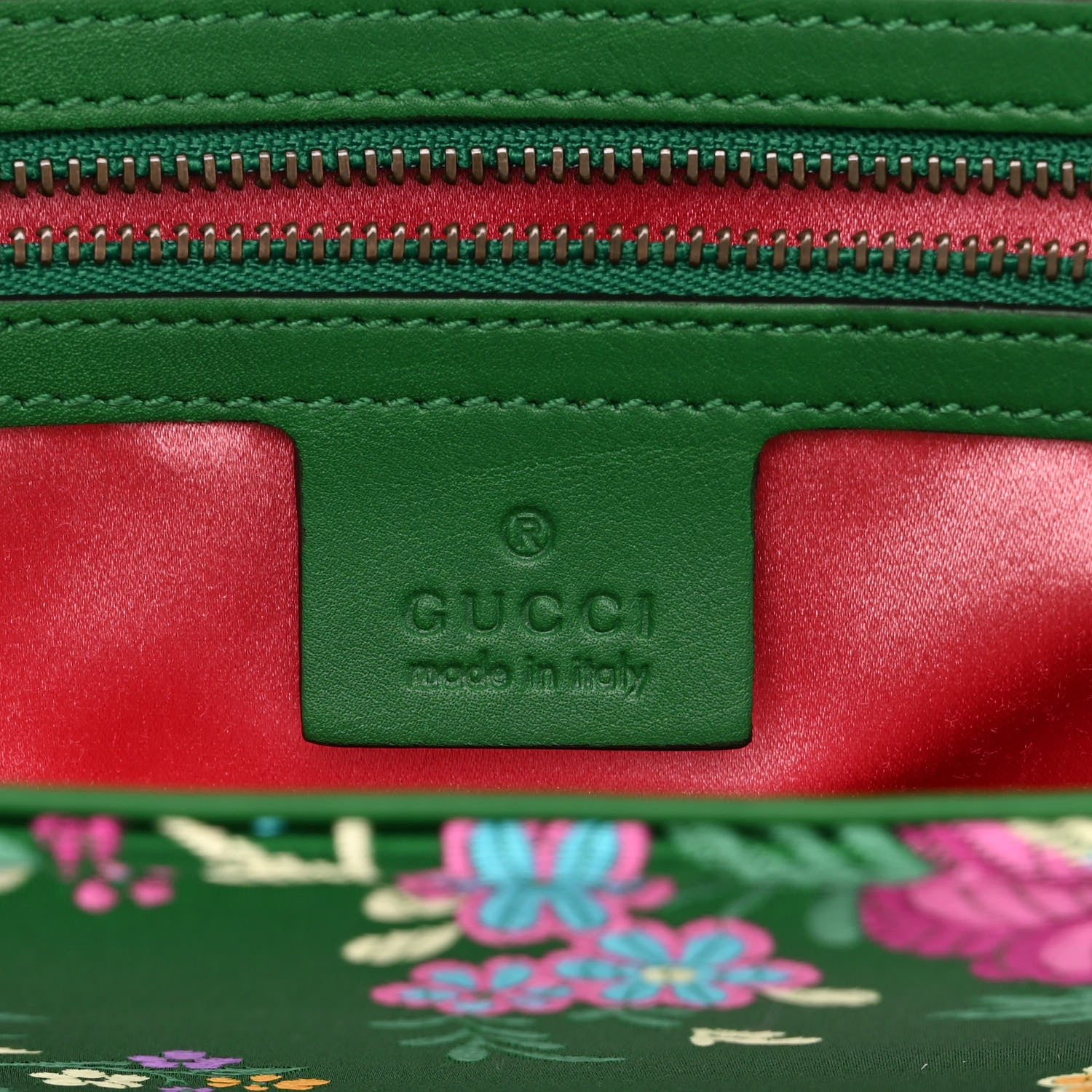 Gucci Jacquard Matelasse Floral Maxi GG Marmont Top Handle Shoulder Bag Green Multicolor 6 of 10