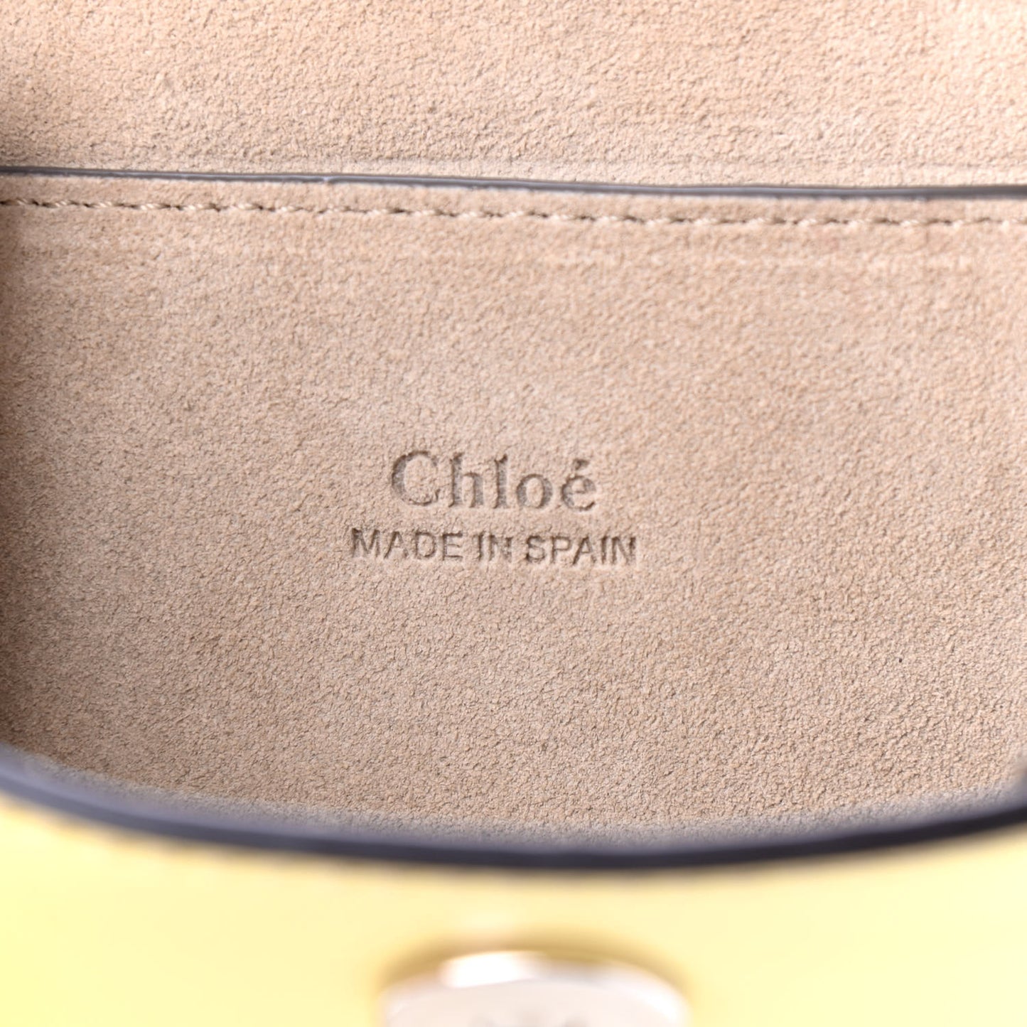 Suede Calfskin Mini Faye Bracelet Bag Lemonade