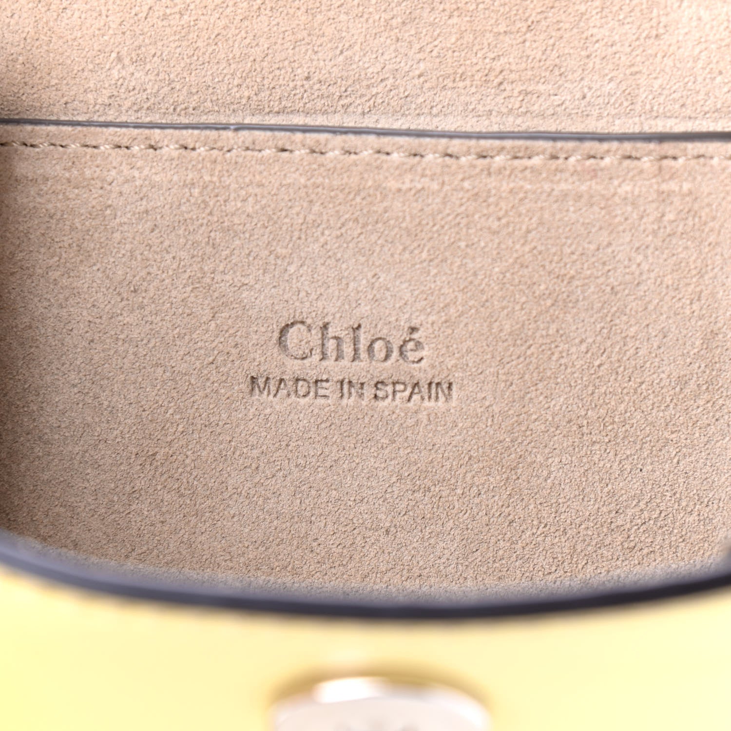 Chloe Suede Calfskin Mini Faye Bracelet Bag Lemonade 6 of 9