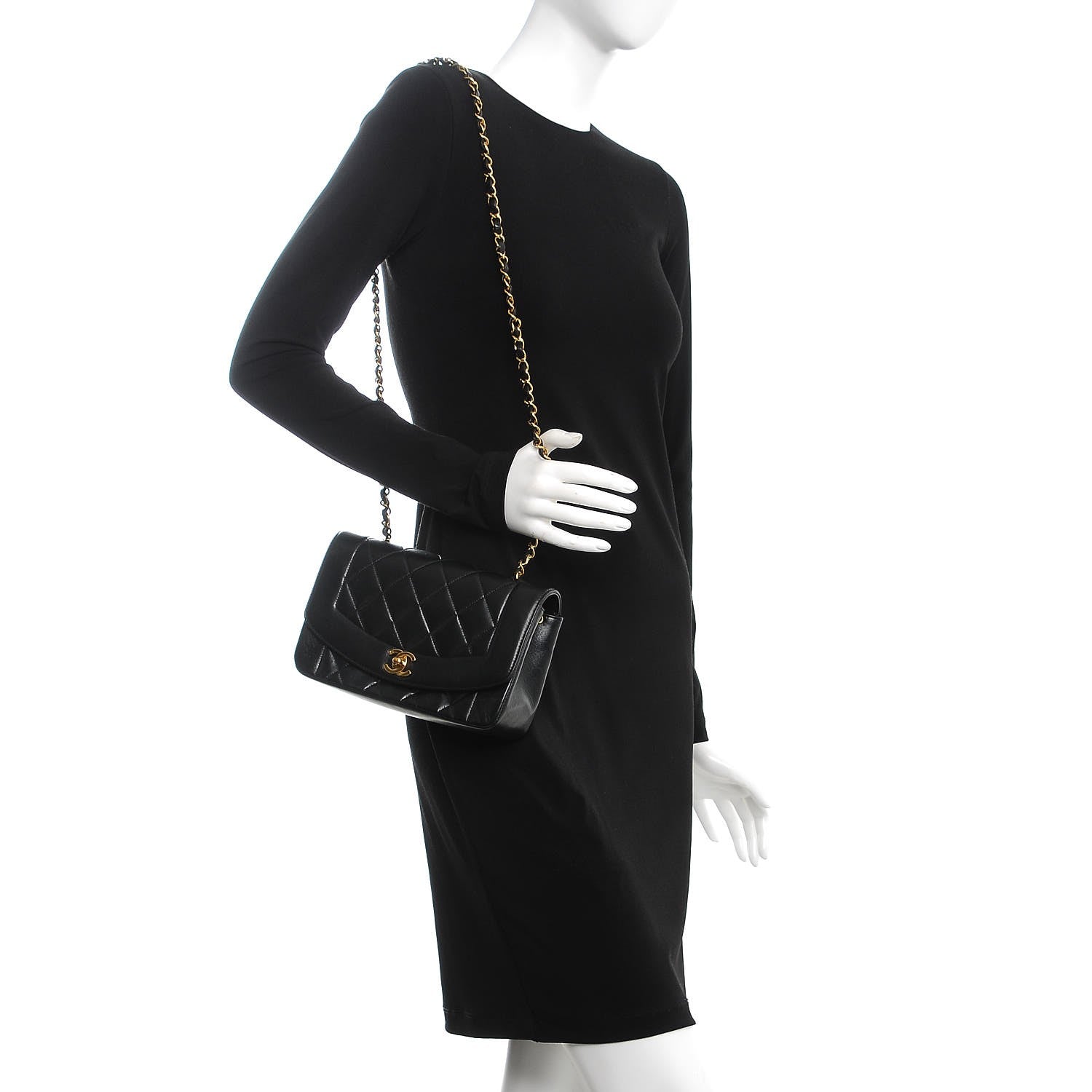 Chanel Lambskin Quilted Small Single Flap Black 2 of 8