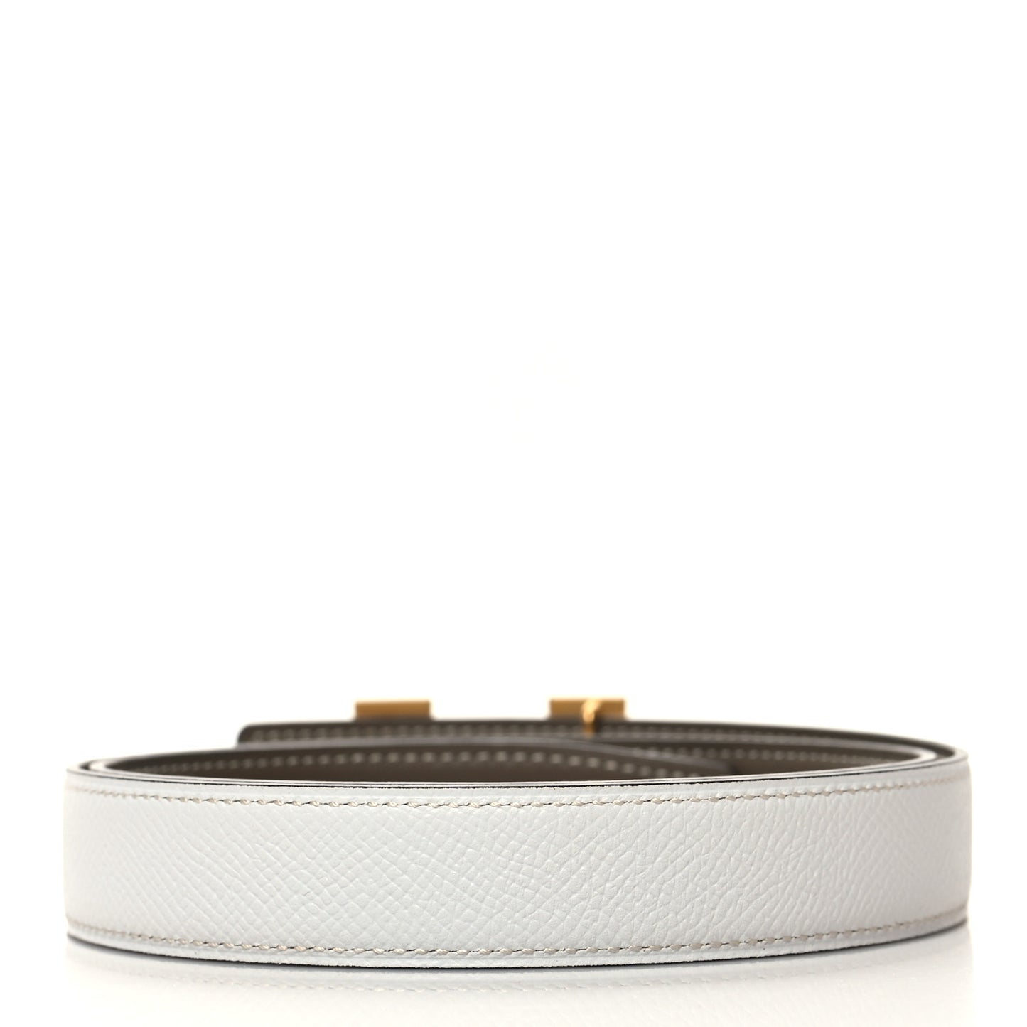Epsom Swift 24mm Mini H Belt 75 30 White Etoupe