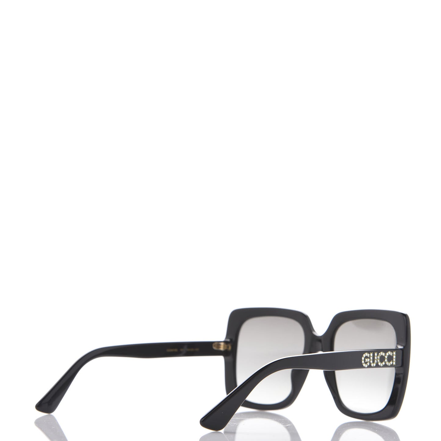 Crystal Square Frame GG Sunglasses GG0418S Black
