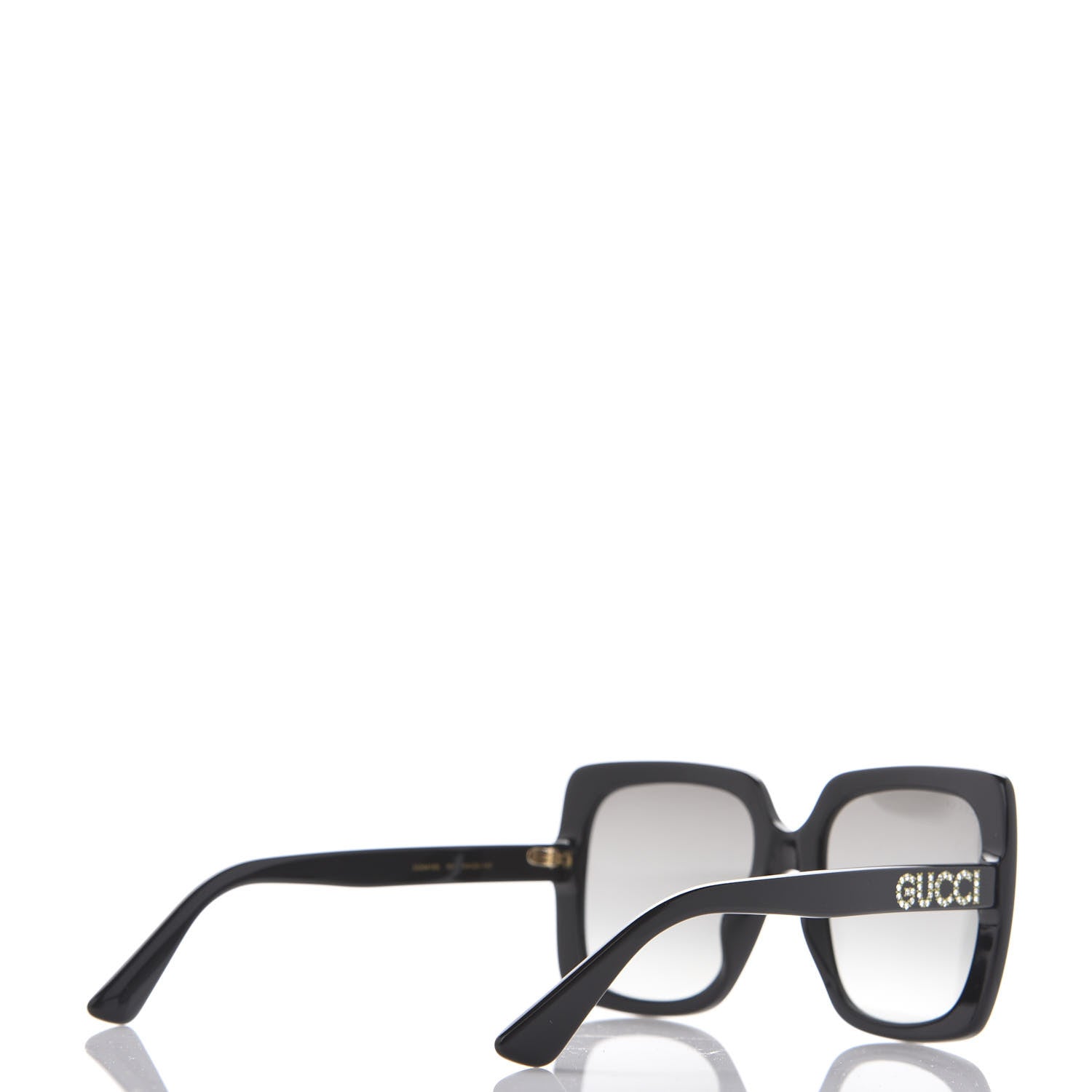 Gucci Crystal Square Frame GG Sunglasses GG0418S Black 4 of 8