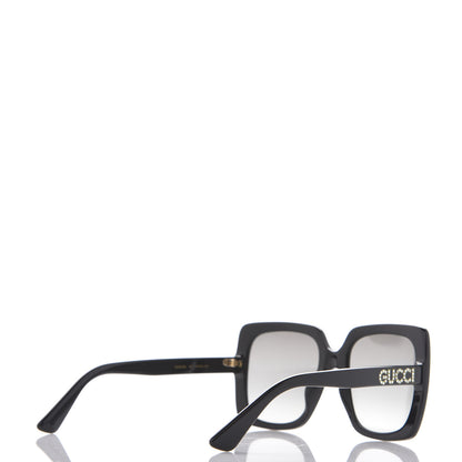 Gucci Crystal Square Frame GG Sunglasses GG0418S Black 4 of 8