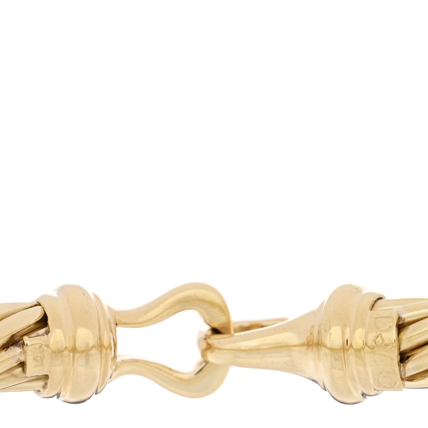 David Yurman 14K Yellow Gold 7mm Buckle Cable Bracelet 3 of 3