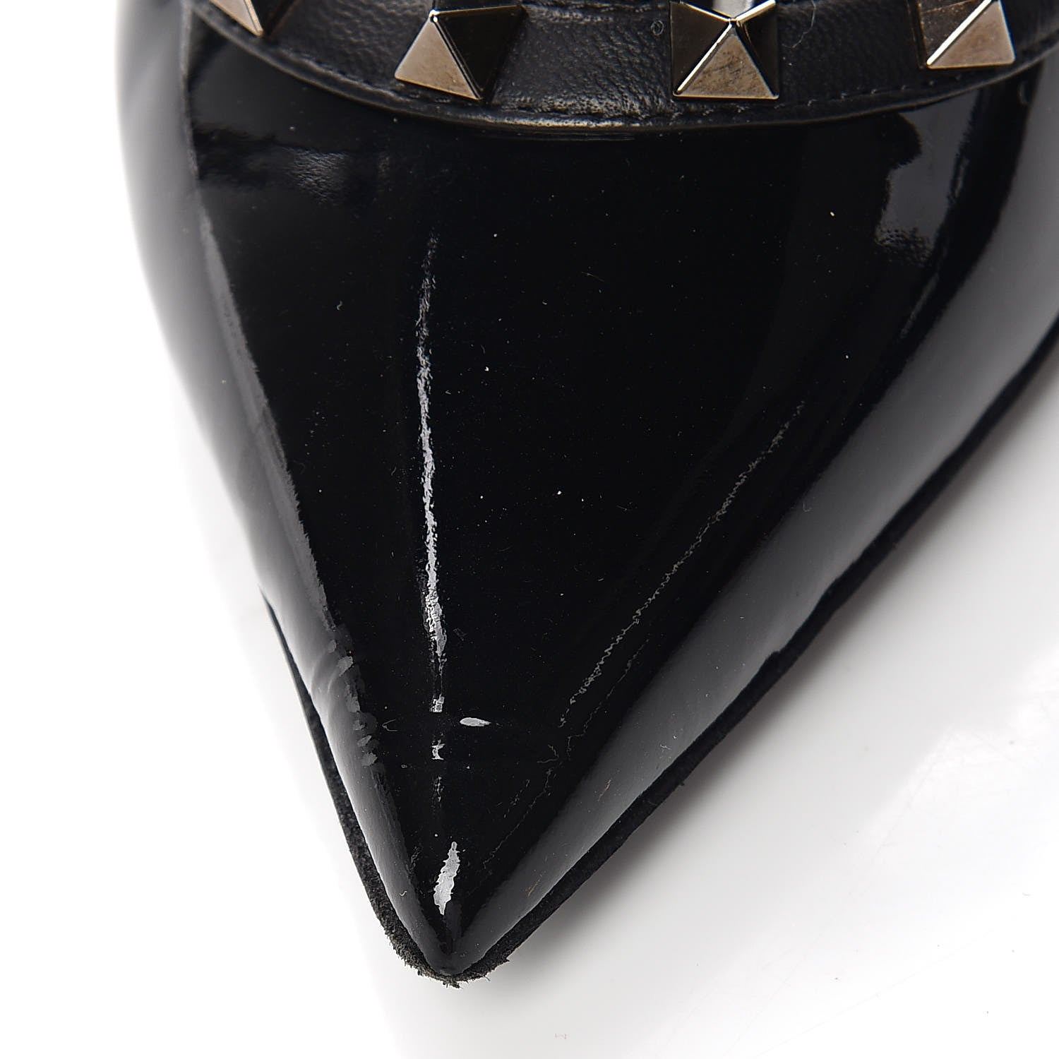 Valentino Garavani Patent Rockstud Ankle Strap Pumps 37.5 Black 13 of 13
