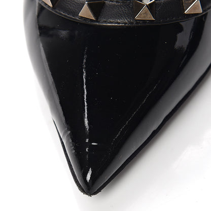 Valentino Garavani Patent Rockstud Ankle Strap Pumps 37.5 Black 13 of 13