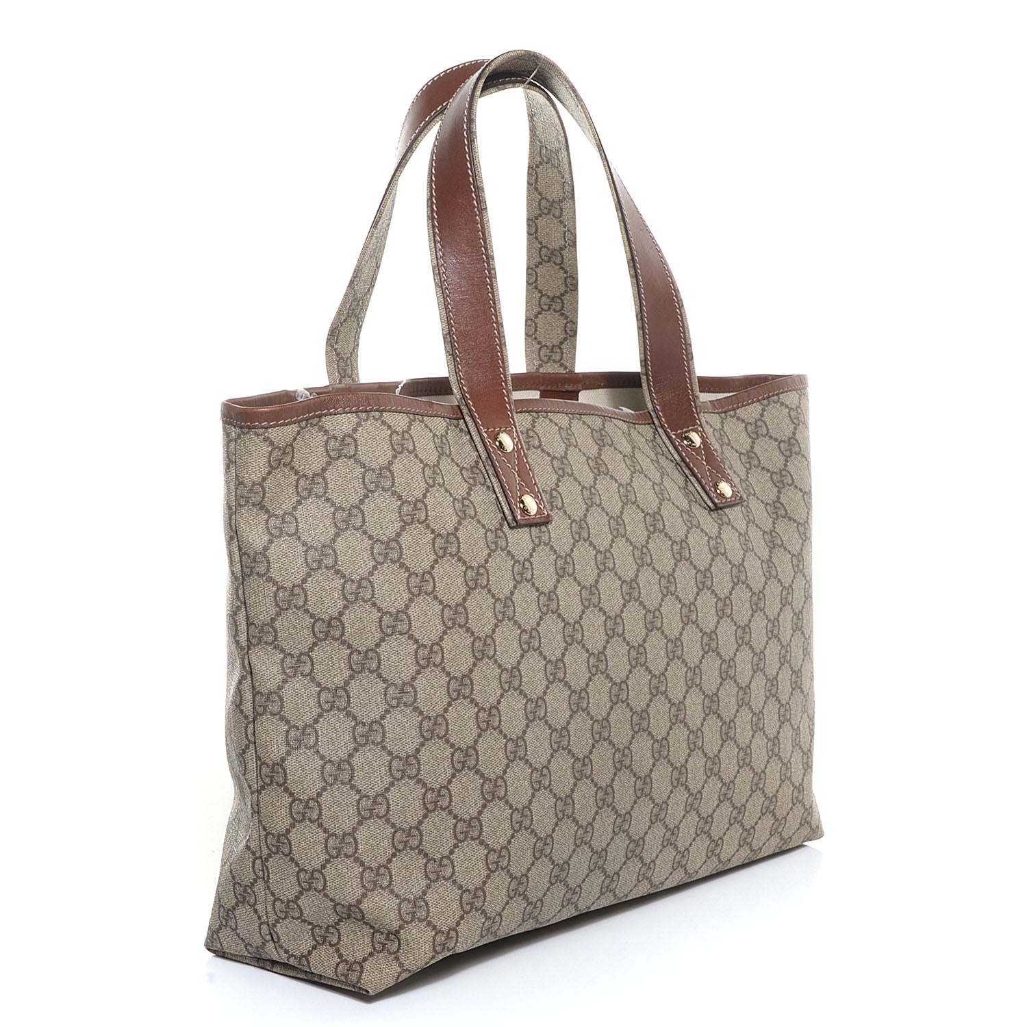 Gucci GG Plus Monogram Medium Signature Web Loop Tote Light Brown 3 of 7