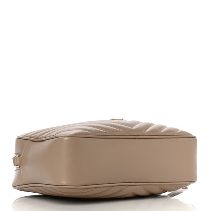 Saint Laurent Calfskin Matelasse Monogram Lou Camera Bag Dark Beige 4 of 12