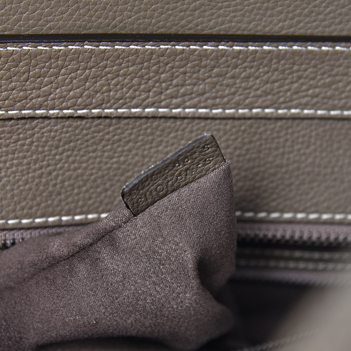 Drummed Calfskin Mini Luggage Souris