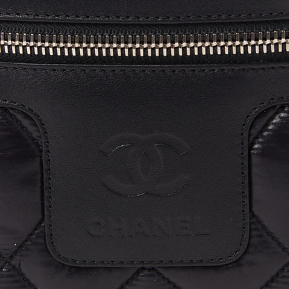 Chanel Nylon Quilted Coco Cocoon Medium Reversible Tote Black Red 7 of 9