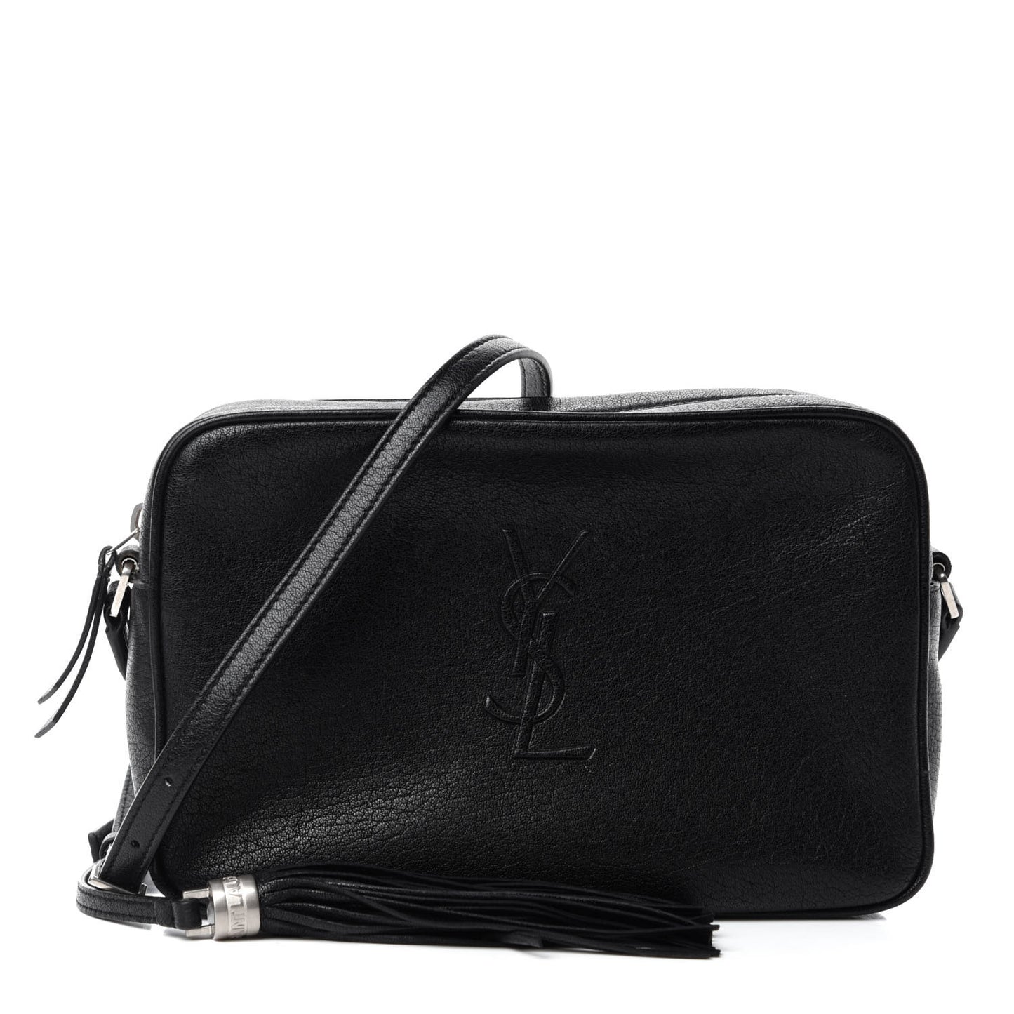 Lambskin Monogram Small Lou Camera Bag Black
