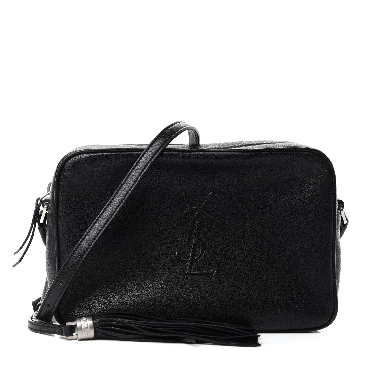 Saint Laurent Lambskin Monogram Small Lou Camera Bag Black 1 of 13