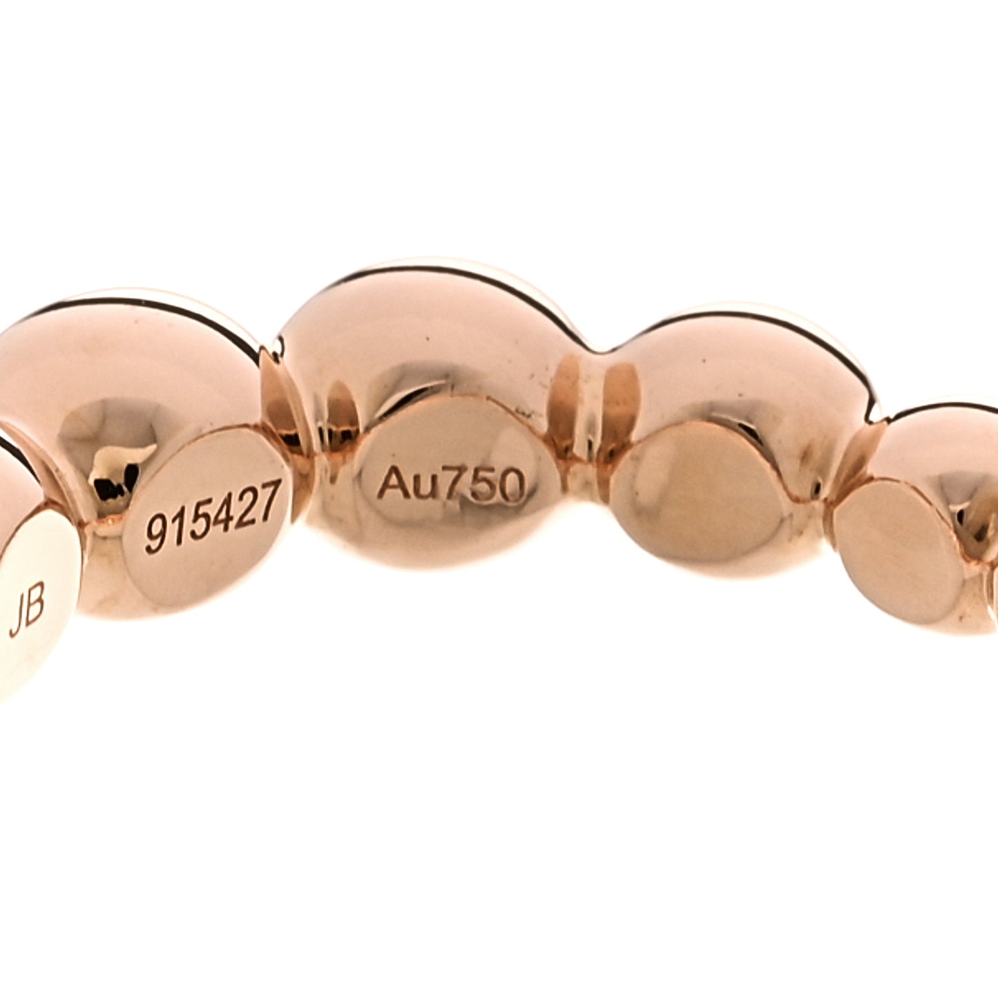 18K Rose Gold Perlee Pearls of Gold Variation Ring 54 6.75