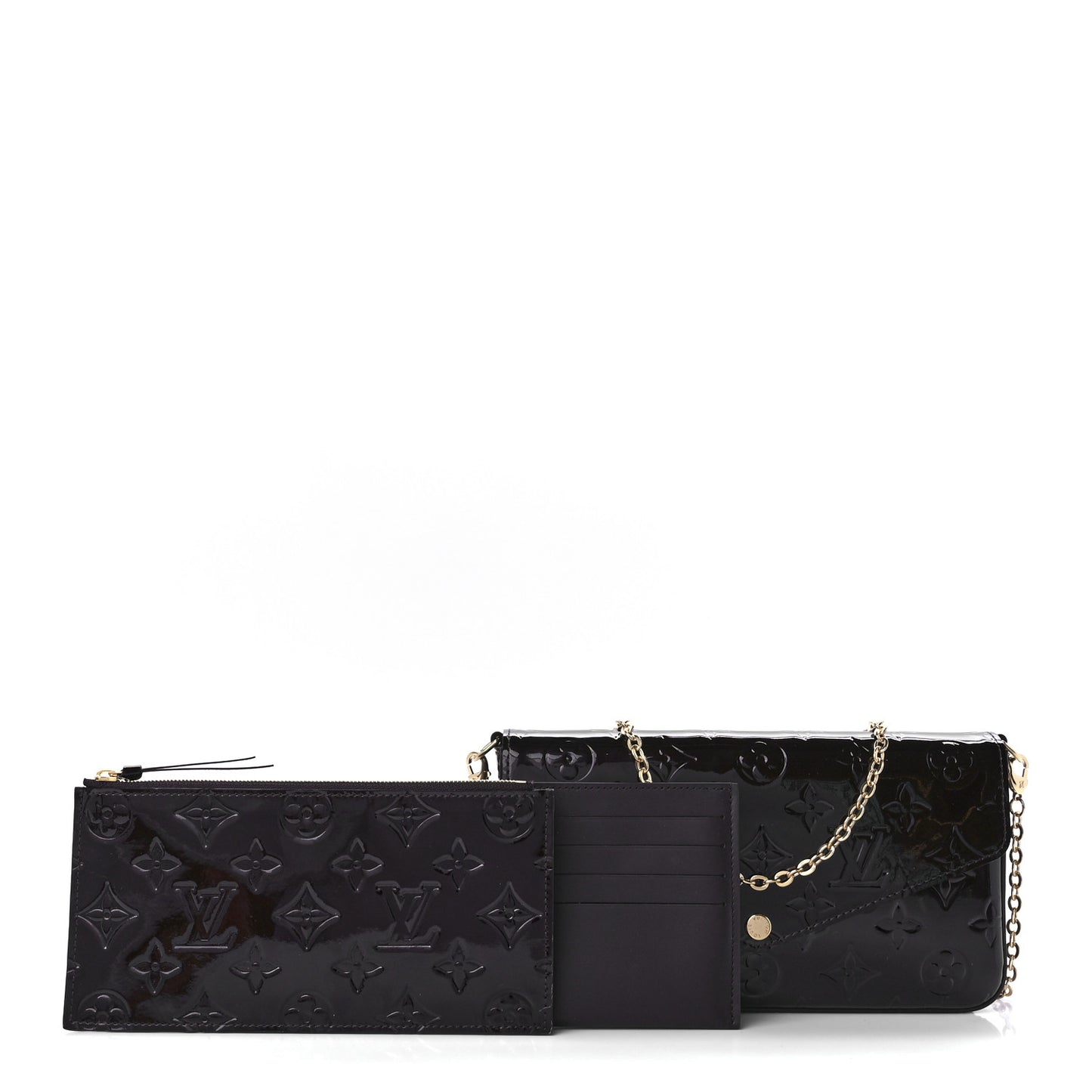 Vernis Pochette Felicie Chain Wallet Amarante