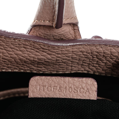 Burberry Grainy Calfskin House Check Small Banner Tote Nude Blush 6 of 8
