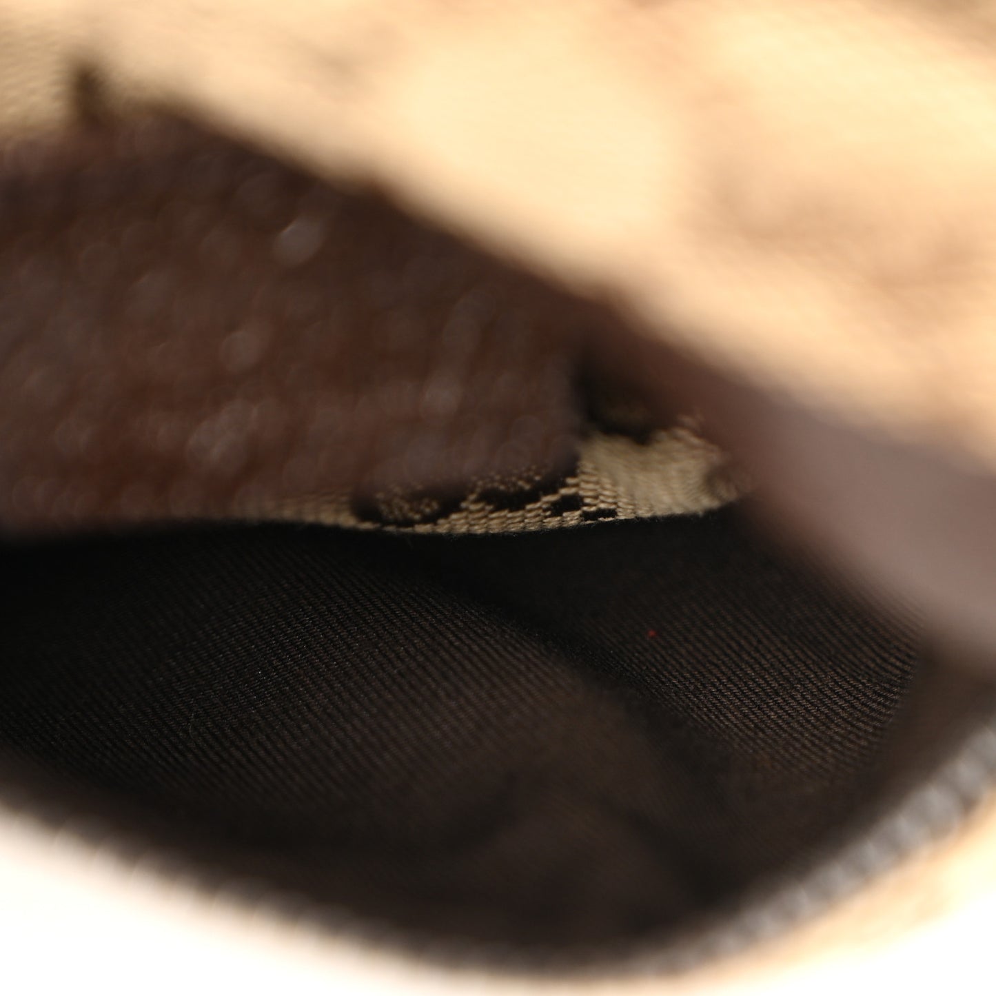 GG Monogram Double Pocket Belt Bag Dark Brown