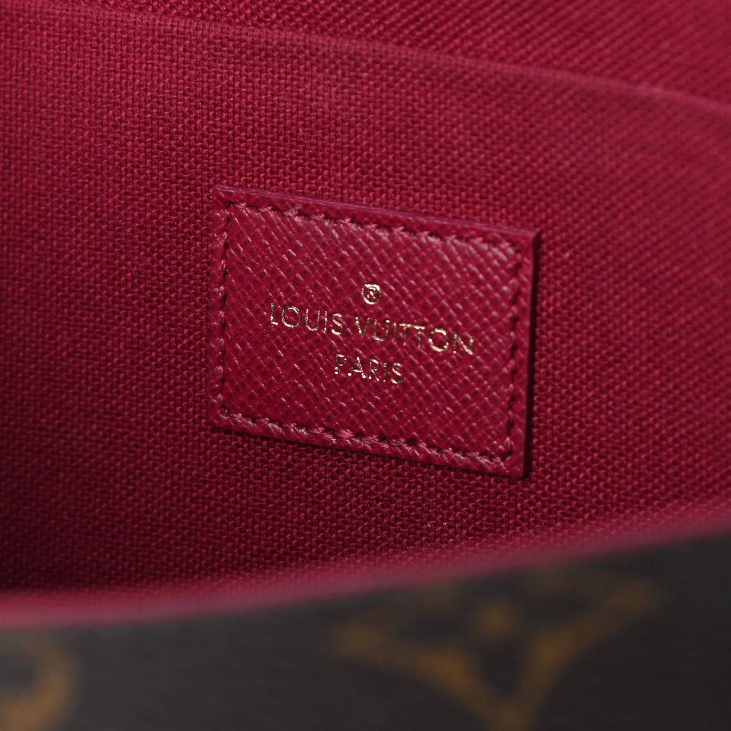Monogram Pochette Felicie Chain Wallet Fuchsia
