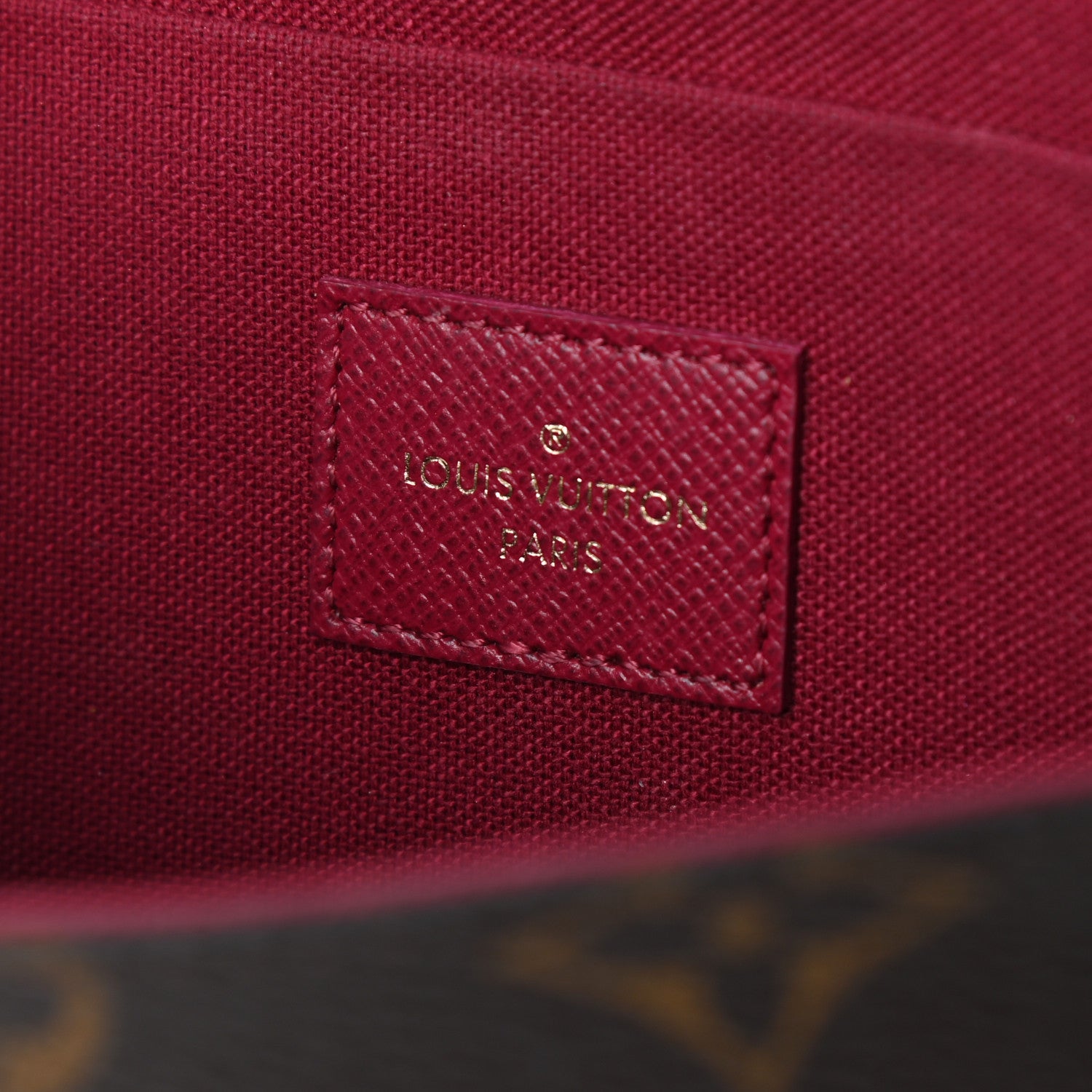 Louis Vuitton Monogram Pochette Felicie Chain Wallet Fuchsia 5 of 5