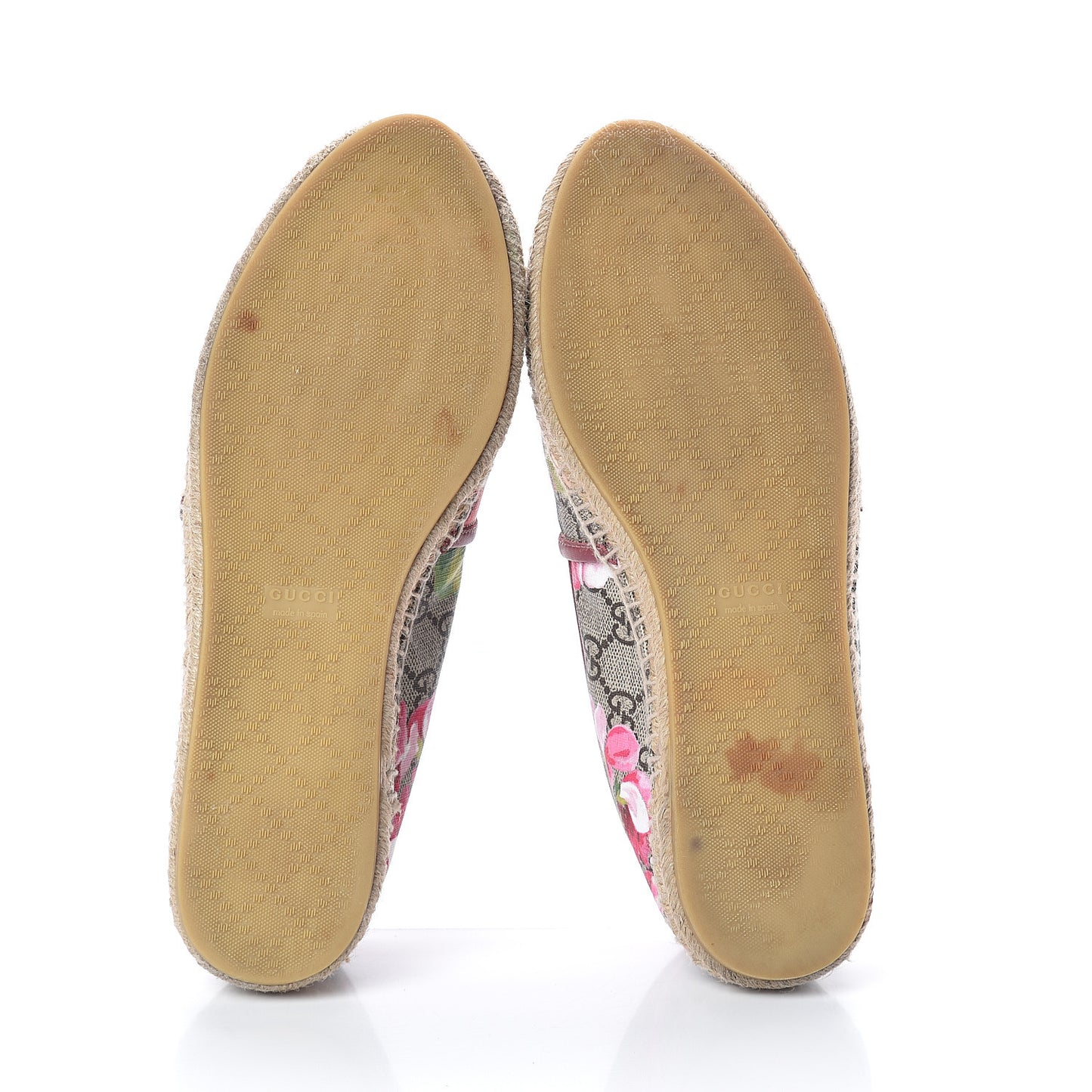 GG Supreme Monogram Blooms Espadrilles 40 Beige Multicolor Dry Rose