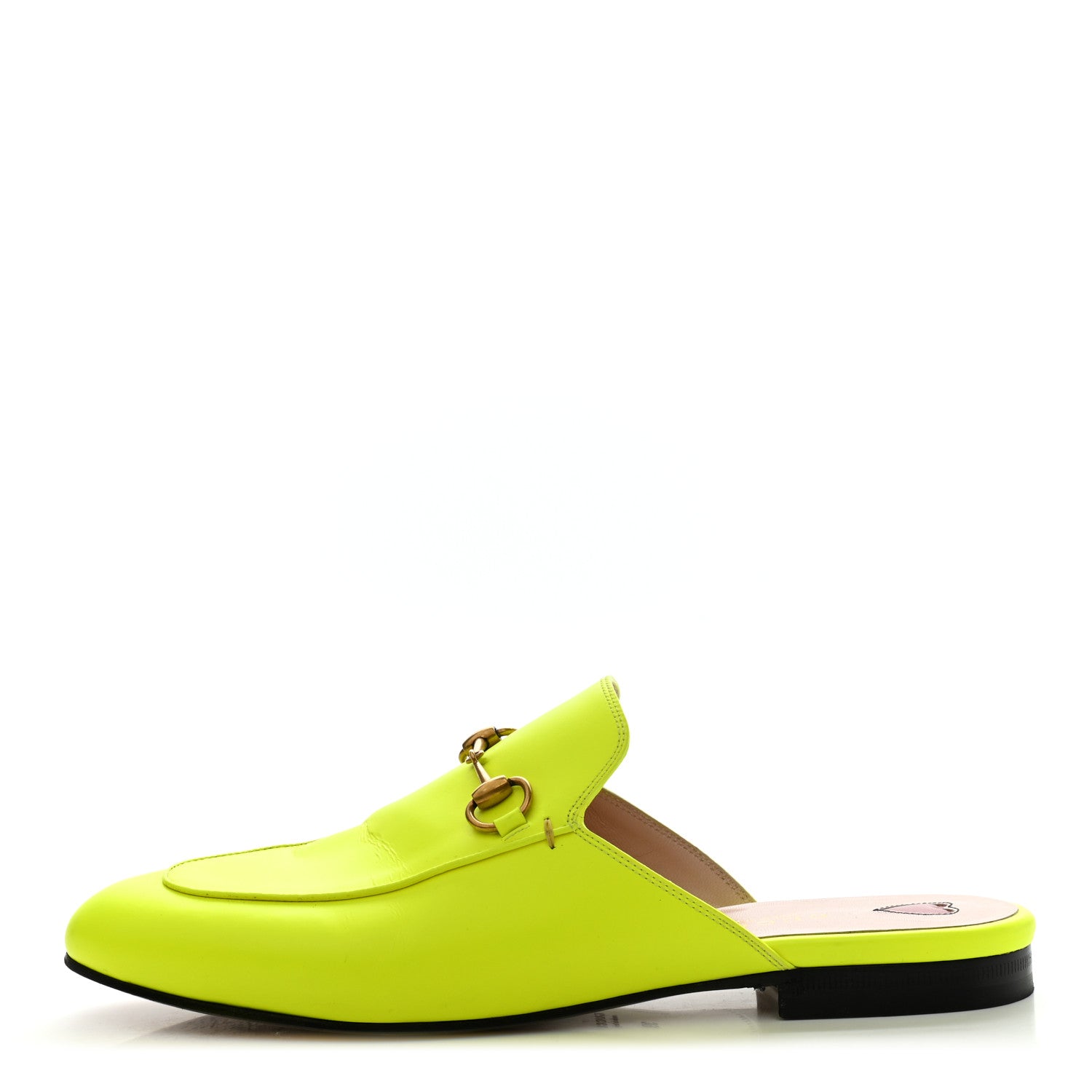 Gucci Calfskin Womens Princetown Slippers 39 Yellow Fluo 1 of 8