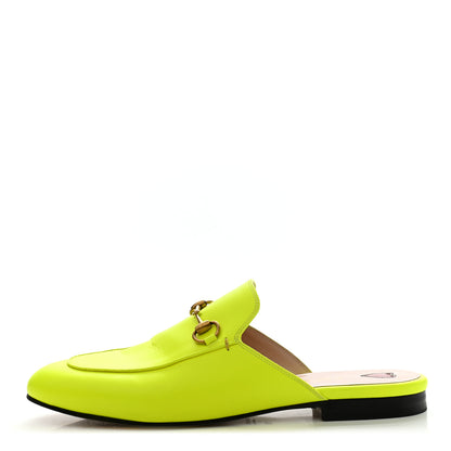 Gucci Calfskin Womens Princetown Slippers 39 Yellow Fluo 1 of 8