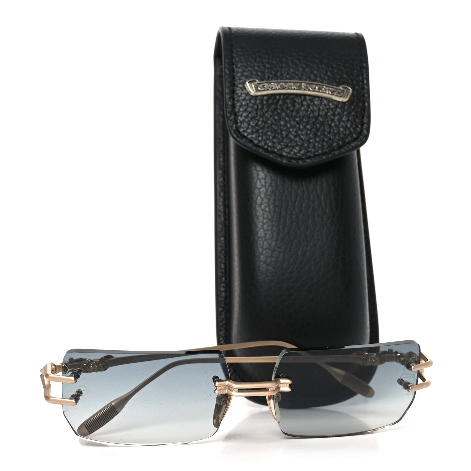 Chrome Hearts Metal Lordie Sunglasses Blue Gold 1869525 – FASHIONPHILE