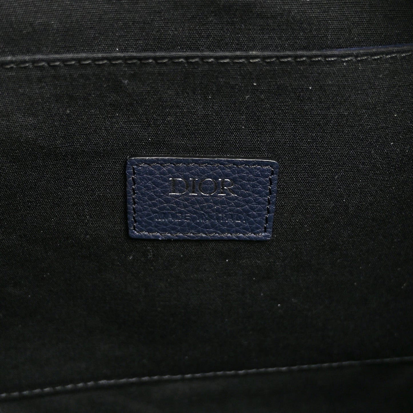 Oblique Soft Saddle Bag Beige Blue