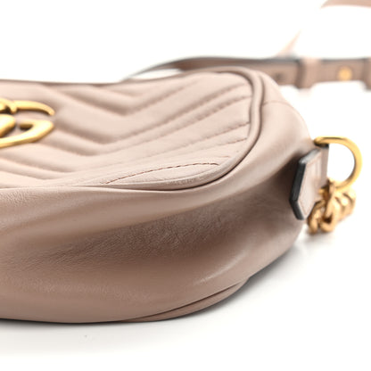 Gucci Calfskin Matelasse Small GG Marmont Chain Shoulder Bag Porcelain Rose 13 of 15