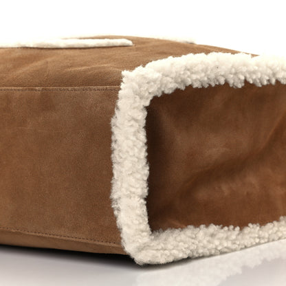 Telfar X UGG Suede Shearling Medium Shopping Bag Chestnut 13 of 13