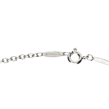 Tiffany Sterling Silver Rock Crystal 16mm Elsa Peretti Teardrop Lariat Necklace 3 of 6